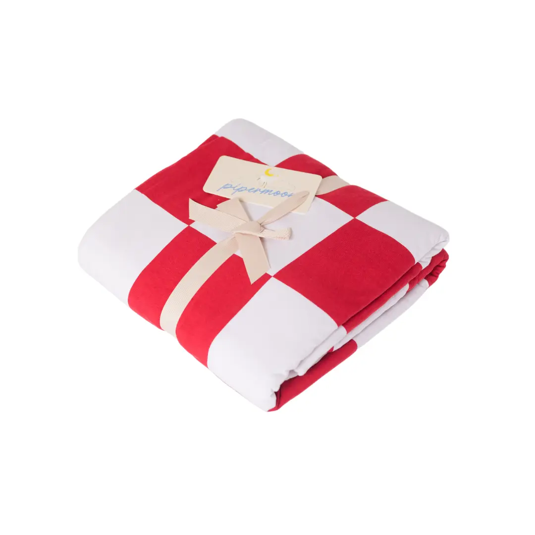 Red & White Gameday Adult Swaddle Blanket