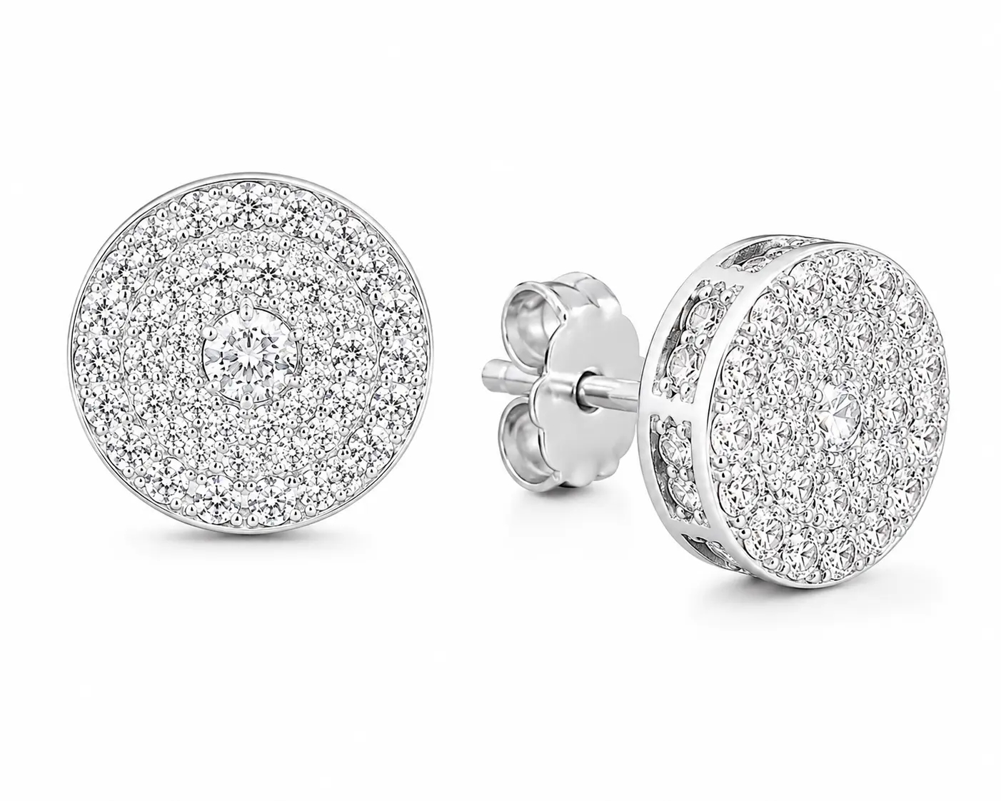 925 Sterling Silver 0.62 CTW Moissanite Stud Earrings | D Color VVS1