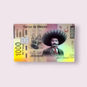 Banco de Mexico Holographic Credit Card Sticker Debit Skin Wallet Decal Cover Waterproof Vinyl Easy to Apply Art 2 Unique Aesthetic
