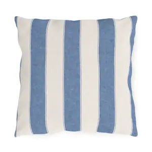 Cabana Coastal Blue Stripe Poolside Resort Pillow | Outdoor Pillows | Coastal Patio Cushion