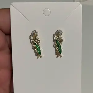San Judas earrings - Green