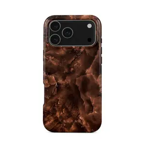 BURGA Toasted Chestnut Phone Case for iPhone 11 12 13 14 15 16 17 Pro Max | Tortoise Shell phone case | trendy phone case | cute girly phone cases | Gift for Teen Girls Luxury Tough Phone Case | Phone Case for Iphone 17 16 15 14 13 12 11 8 7 SE series