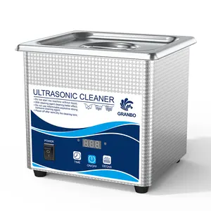 Granbo Ultrasonic Cleaner 2.0L Ultrasonic Jewelry Cleaner 40kHz with Knob Timer, 304 Stainless Steel Sonic Cleaner, 110V Ultrasonic Parts Cleaner for Denture Dental Oral Irrigator Parts Glasses