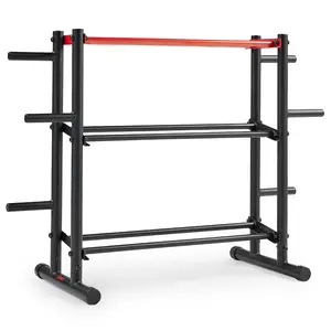Sunny Health & Fitness 3 Tier Weight Storage Rack