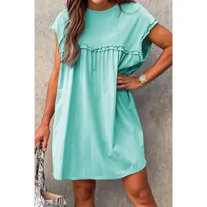 Frill Short Sleeve Mini Dress