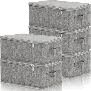 Clothes Storage Box, 2/4 Counts Foldable Clothes Storage Organizer, Multipurpose Space-Saving Storage Box for Closet, Bedroom and Kitchen