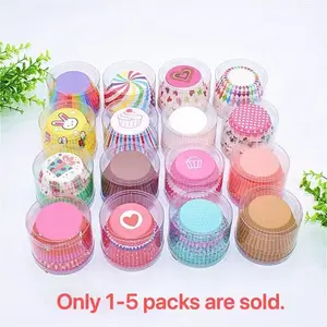 High-Quality Paper Cupcake Liners, Heat Resistant & Oilproof, Perfect for Baking, Bakeware, Baking Tools, 100 Count Per Pack, Random Colors Available