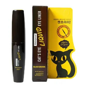 Jigott Cat’s Eye Waterproof Liquid Eyeliner (Black Brown) - 0.31 oz/9g - Cosmetic, Lipliner Gentle Korean Makeup