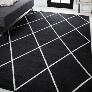 JONATHAN Y Cole Minimalist Diamond Trellis Indoor Area Rug; for Living Room, Kitchen, Bedroom, Dining Room, Office