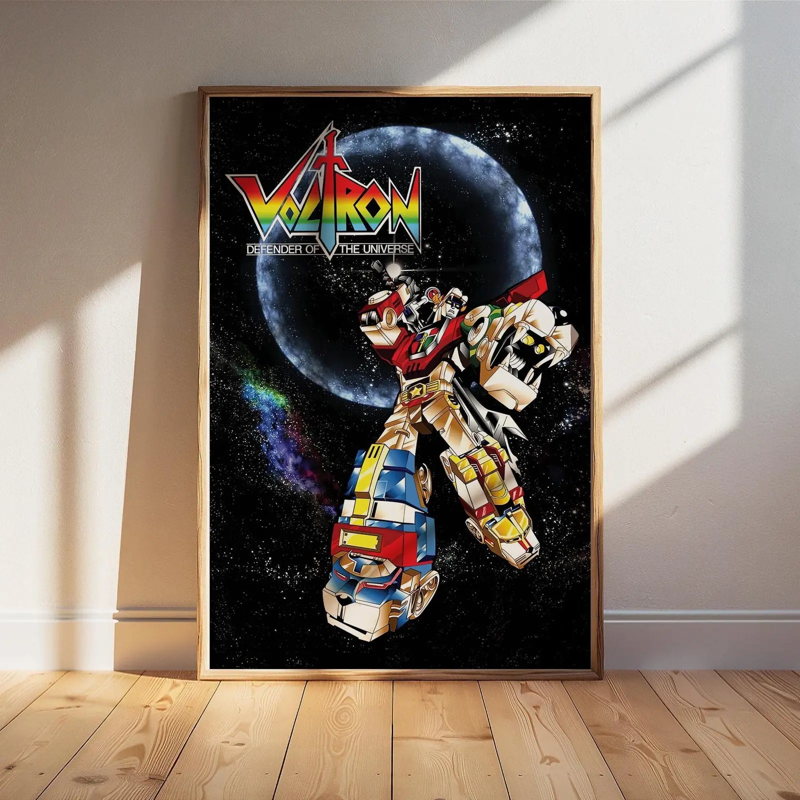 Voltron Satin Poster | Retro Wall Art for Game and Bed Room | Sci-Fi Art Gift for Fans