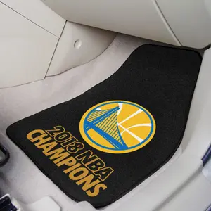 Golden State Warriors 2018 NBA Champions 2-piece Carpet Car Mats - 18"x27"