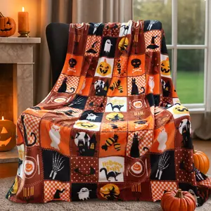 Gogreen Cozy Blanket Printed Blanket Twin Halloween Collection Blanket - 300 GSM Fleece Blanket Twin Size Blanket For Home Decoration, Ultra Soft Blanket Microfiber Twin Blanket (Twin - 60" X 80")