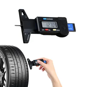Digital Tire Tread Depth Gauge - Easy Read Accurate Tire Depth Gauge for Cars, Trucks, Motorcycles - Large LCD Display
