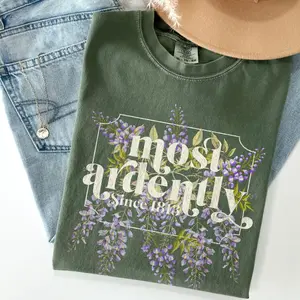 Pride & Prejudice Shirt Jane Austen Most Ardently Literary Classic Comfort Color T-shirt Mr. Darcy Quote Romance Reader Bookish Gift for Her