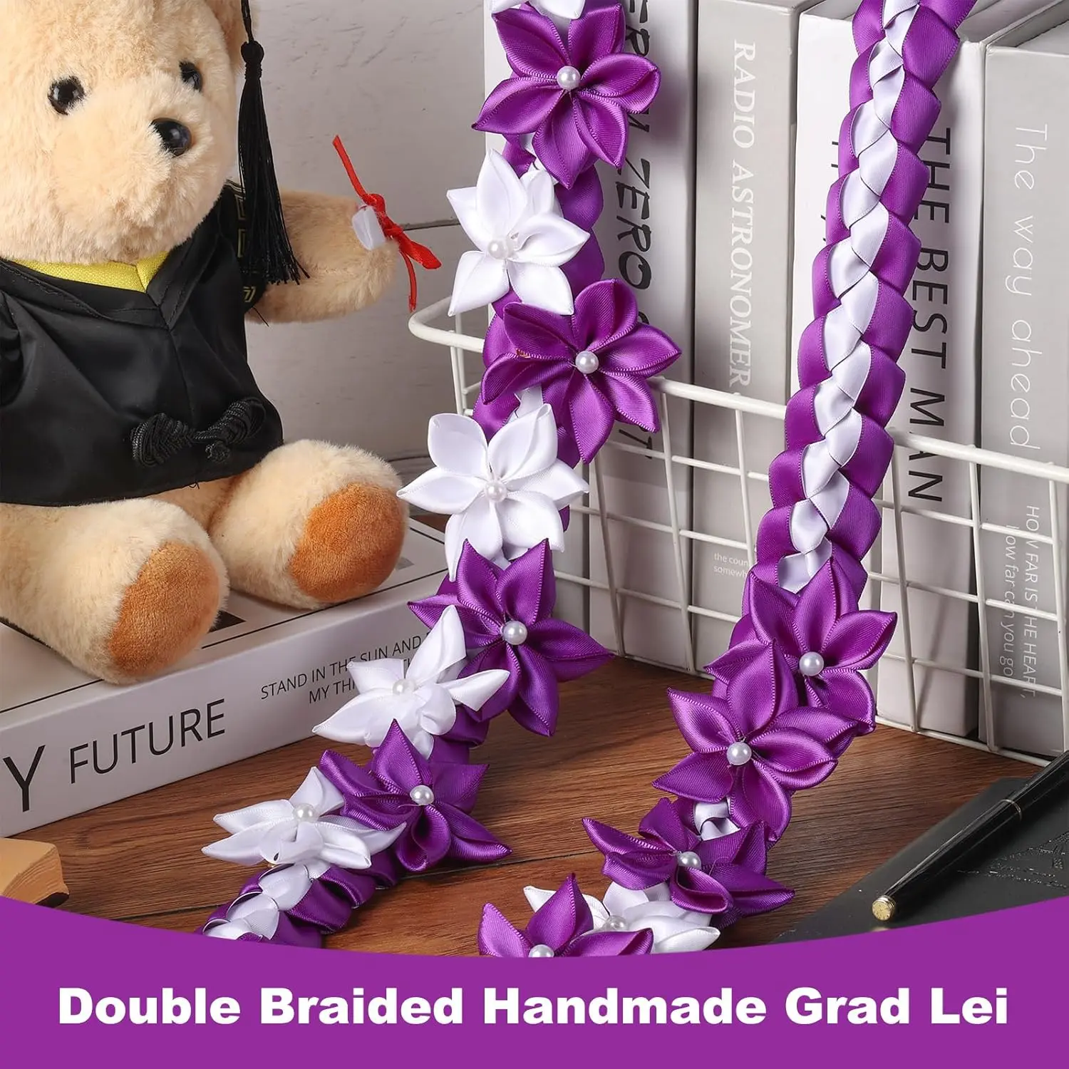 Graduation Flower Lei Hawaiian Floral Necklace for Graduation Ceremony Graduation money lei Gift for Women Men Graduation Flower Lei Hawaiian Floral Necklace for Graduation Ceremony Graduation money lei Gift for Women Men