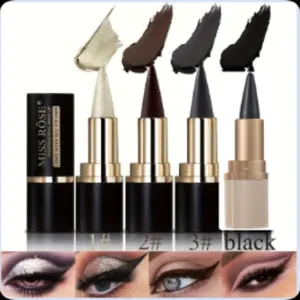 MISS ROSE 4pcs/set 24-Hour Long-Lasting Eyeliner Gel Pencil - Matte Eyeliner Pencils, Matte Finish, Quick-Drying, Smudge-Proof & Waterproof, 4 Shades, Perfect for Everyday & Party Makeup, Vibrant Color Eyeliner, Longwear Eye Liner