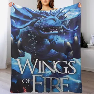 Anime Wings of Fire Flannel Blanket for Adults - Super Plush Soft & Anti-Shrink Throw, Machine Washable Cozy Blanket for Bed, Sofa, All-Season(Cartoon Characters Design, Perfect Holiday Gift)