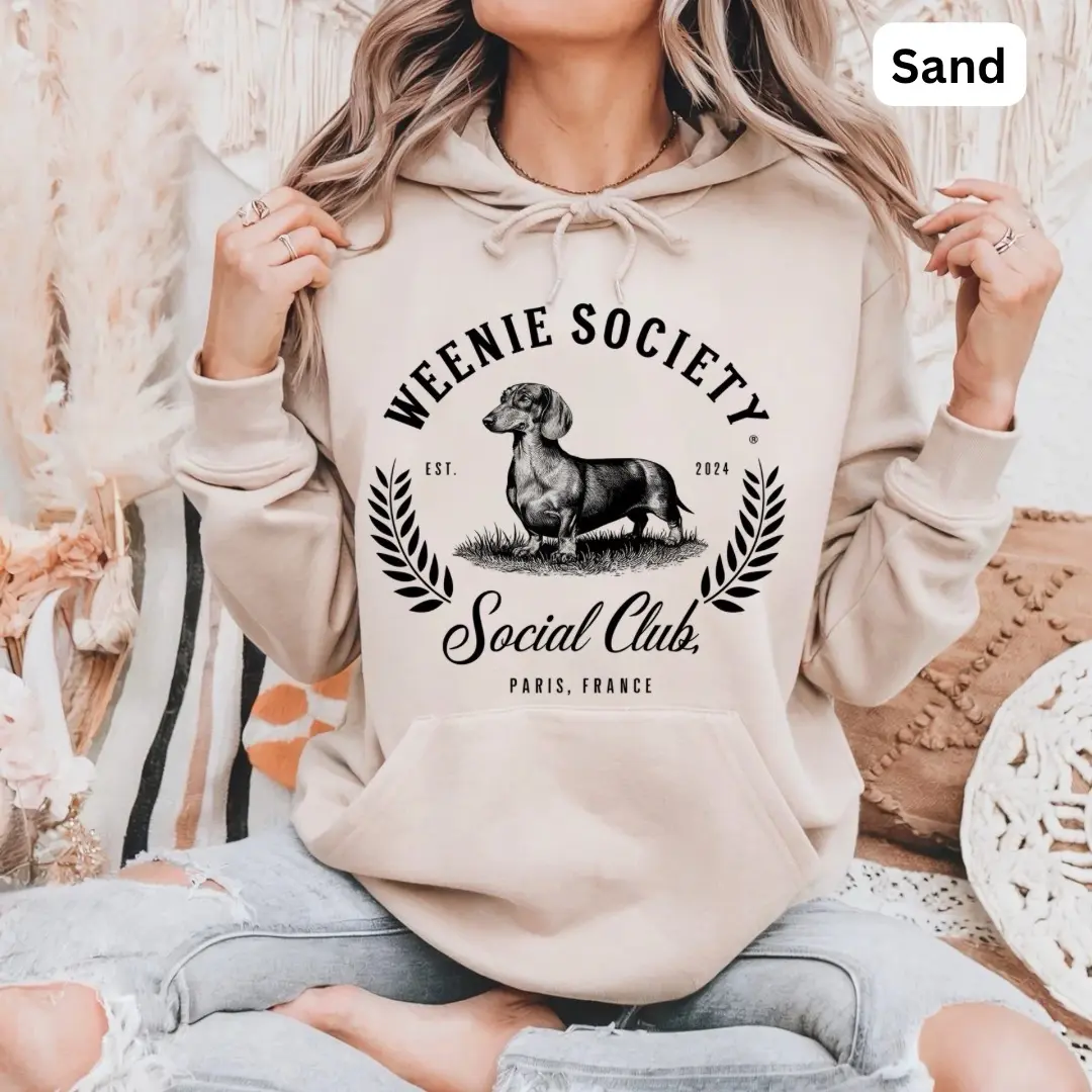 Weenie Society Club Sporty Dachshund Hoodie