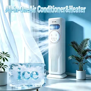 2-in-1 Tower Fan & Heater Combo – 3 Speeds, Dual Heat Modes, Remote Control, Bladeless Safe Design, Quiet Air Circulation for Bedroom, Living Room, Office (28ft/s Max Airflow),summervibes