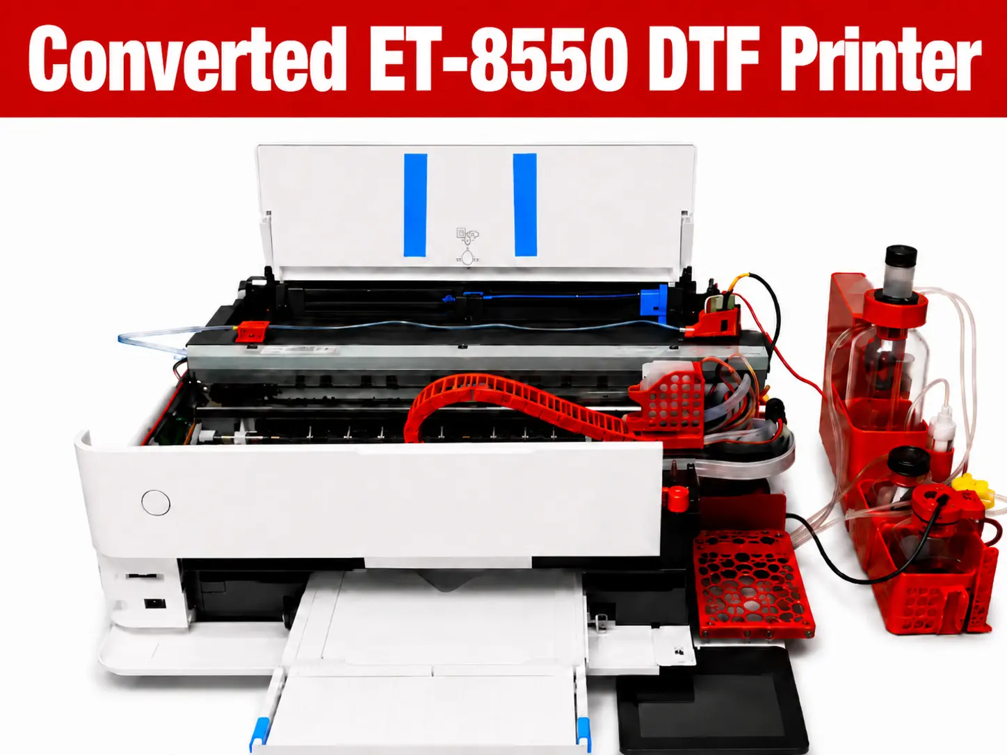 Fully Converted ET-8550 DTF Printer – Choose No Printhead, Tested Used Printhead, or New Printhead