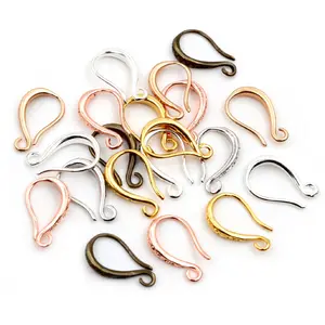 15x10mm 20pcs  Silver Plated Bronze Rose Gold 6 Colors Earring Hooks Wire Settings Base Settings