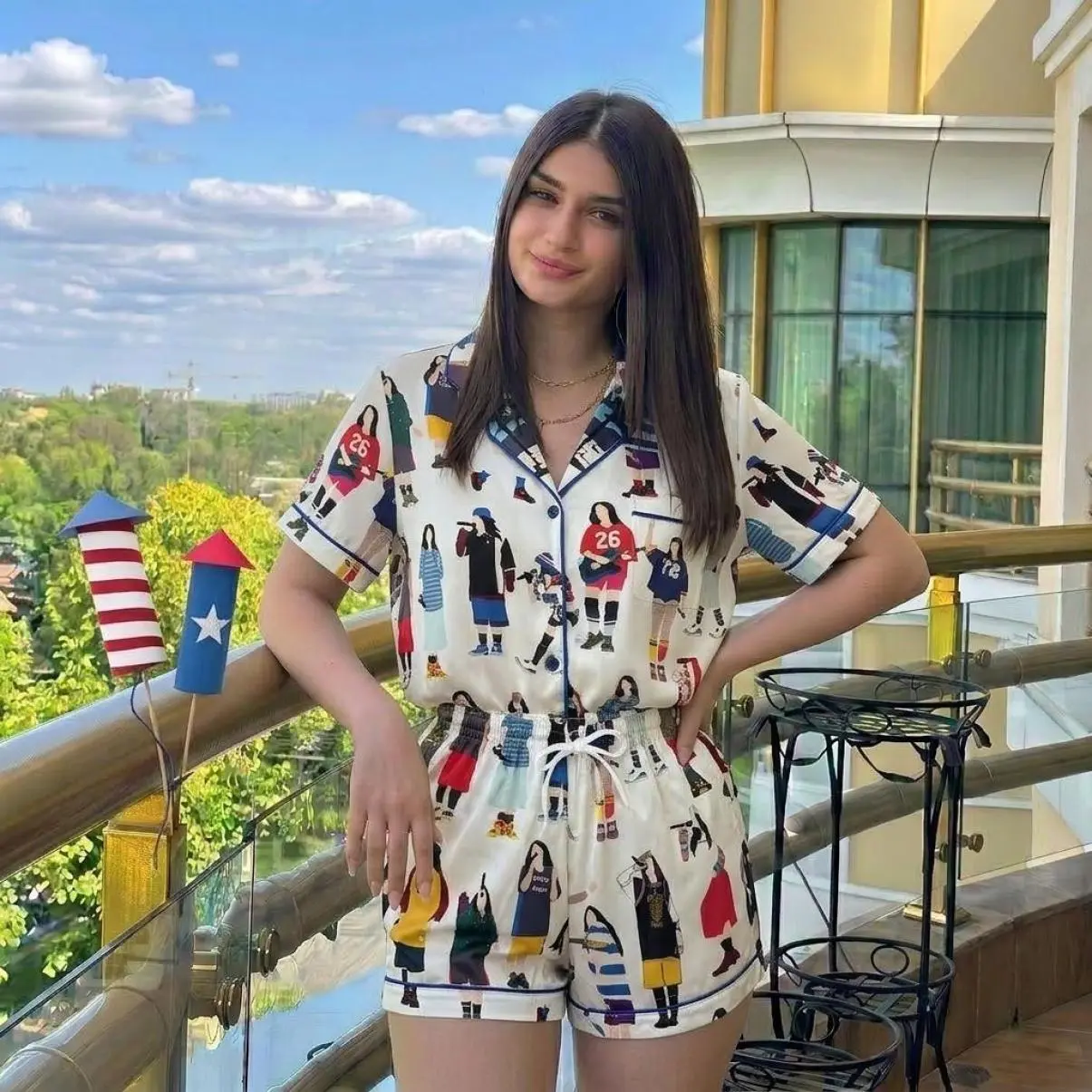 Pop Star Tour Inspired Satin Pajama Set Women Concert Loungewear Casual Comfy Short Sleeve Sleepwear Nightwear Music Lover Fan Gift, Classic Styles, Never Go Out of Fashion, Laid-Back Vibe, Always in Style