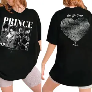 Prince Let's Go Crazy Lyrics 2 Sided Shirt, Prince Fan Love T-Shirt, Custom Memorial Tee, Unisex, Sweatshirt, Hoodie 2