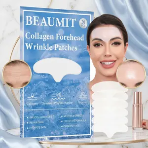 Okela Collagen Mask Patches, 20-Piece Overnight Anti-Wrinkle Treatment for Forehead and Neck Care