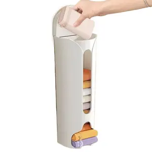 Wall-mounted no-drill drawer storage box, multi-layer underwear and sock organizer, home wardrobe organizing tool, space-saving