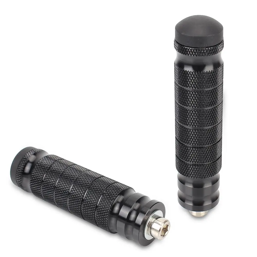 Motorcycle Rear Seat Footrests, Aluminum Alloy Motorcycle Rear Seat Pedal, Universal CNC Motorbike Rear Foot Pegs, Thread Rear Set Pedals Foot Rest Pegs Suitable for Most Motorcycles