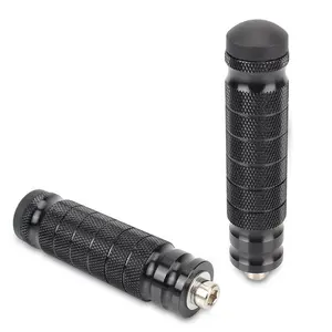 Motorcycle Rear Seat Footrests, Aluminum Alloy Motorcycle Rear Seat Pedal, Universal CNC Motorbike Rear Foot Pegs, Thread Rear Set Pedals Foot Rest Pegs Suitable for Most Motorcycles