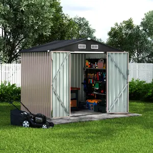 12x10 FT Metal Shed Floor, Heavy Duty Galvanized Steel Floor Base for 12x10FT Outdoor Storage Shed, Anti-Moisture Lockable Shed Floor for Backyard, Garden, Patio & Lawn