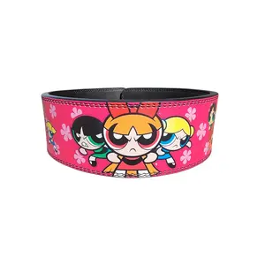 “Cute Hero Girl Style Lever Belt – Colorful Cartoon Aesthetic – Anime Inspired Gym Belt”