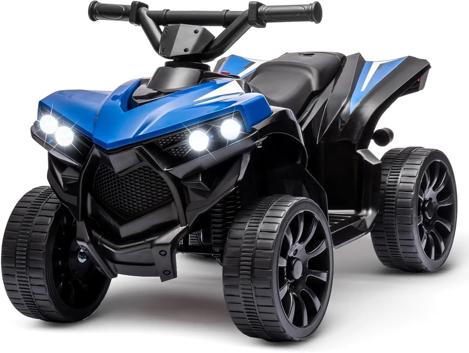 ATV for Kids - 6v Battery Powered Kids Electric ATV,1.8 MPH Speed, 55 LBS Weight Capacity 4 Wheeler | with LED Headlights, Music, | Gift for Boys Girls-blue