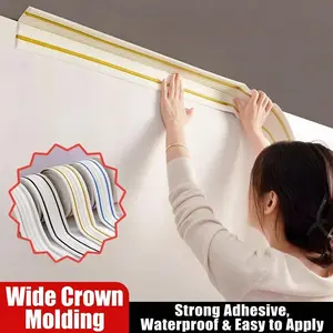 Self-Adhesive Wall Edge Protector Strips, No Drill Required, Easy Removal, Suitable for Wallpaper, Paint, Ceiling, Corners, TV Frame, Windows