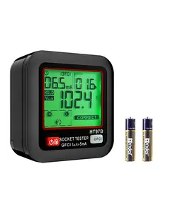 Outlet Tester And GFCI Trip Tester With LCD Display Receptacle Detector Electrical Testing Tool For Home And Workshop Voltage And Circuit Fault Indicator Portable Handheld For Home Improvement Projects