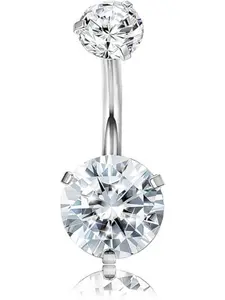 Belly Button Rings for Women Men 14G Austria Crystals Studs Piercing Screw Navel Bars Body Piercing Jewelry