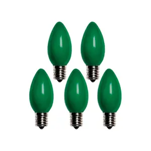 Holiday Bright Lights  C9 Christmas Light Bulbs, Green, 1 in. - 25 Lights
