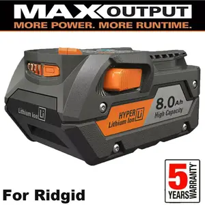 High quality 18V For Ridgid R840085 8.0Ah Lithium Power Tool Battery Rigid 18Volt R840087