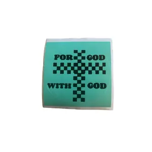 For God, With God Waterproof Christian CIRCLE Sticker from REAL TALK Podcast
