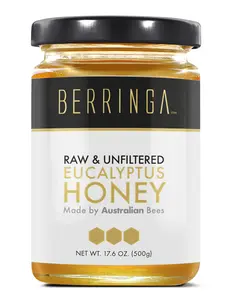 Berringa 100% Pure Australian Raw Eucalyptus Honey - 500g, Sweet Honey Flavor