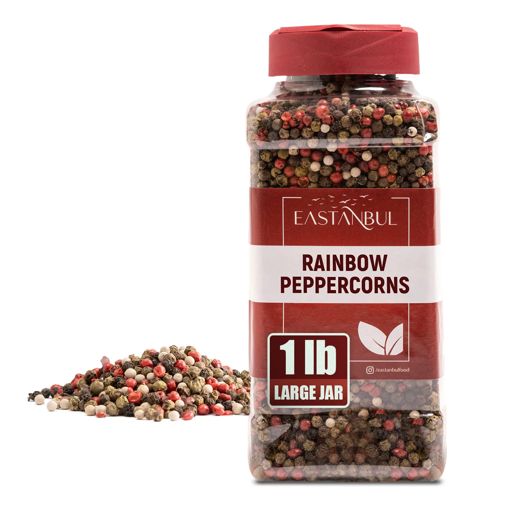 Eastanbul Whole Rainbow Peppercorns for Grinder, Assorted Pepper, Mixed 1lb Seasoning Spice