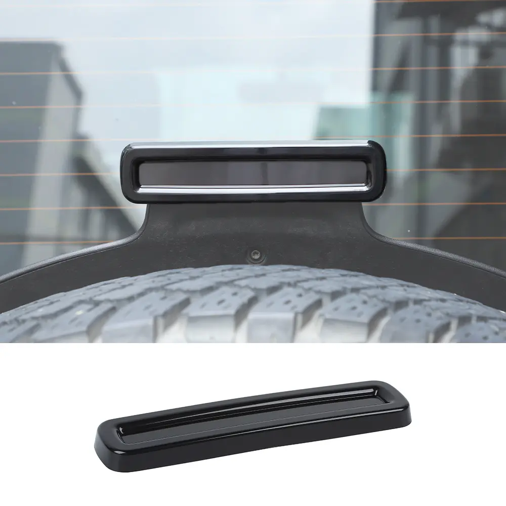 1 x Exterior Rear High Brake Light Lamp Cover Trim, High-Quality ABS Tail Light Covers, Laser-Cut, Self-Adhesive, UV-Resistant, Easy DIY Installation for 2018+ Jeep Wrangler JL, 1-Year Warranty