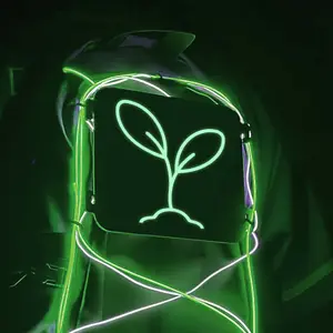 SPROUT Planet Heart Light Panel for Hydropacks, Backpacks | Portable Rave Festival and Concert Neon Accessory | 5.5" x 5.5" | Hand-Wired Design