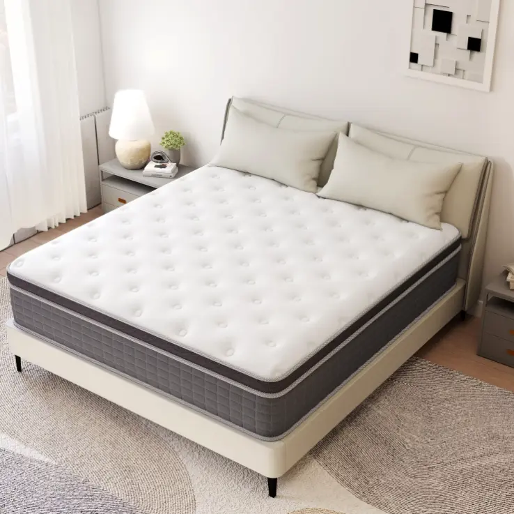 AMENDPATURE Cooling Airflow 12 inch Hybrid Mattress,Memory Foam & Spring，Medium Comfort in a Box,Adult