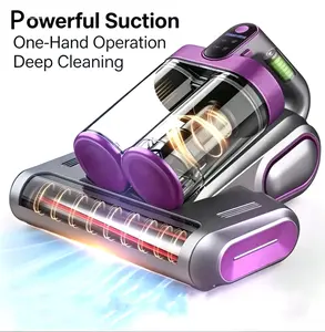 Cordless Handheld UV-C Sanitizing Mattress Vacuum Cleaner, Powerful Suction, Deep Cleaning, Multilayer Filtration, Dual Dust Cup, Rechargeable, for Dust Mites, Allergens, Pet Hair - Home & Car Interior Care Essential