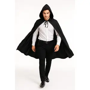 Adult Black Vampire Cape Costume Accessory for Halloween
