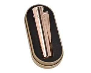 Clipper Full Metal Rose Gold Lighter with Case