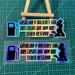 1PC GASOLINA Y MUJERES SON DOS COSAS QUE HAY OUE TANER RESERVA Motorcycle Sticker, Spanish Style, for Fuel Tank, Car Windows, Trunk, Waterproof Vinyl Decal, A Gift for Lovers of Modified Vehicles, Sticker for cars, Waterproof Decals