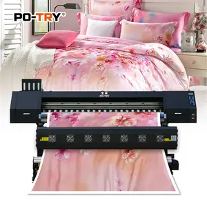 PO-TRY Roll to Roll Sublimation Printer Continuous Heat Transfer Machine for Polyester Fabric 1.9m Width